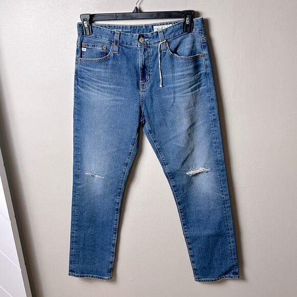 NEW AG Adriano Goldschmied Ex-Boyfriend slouchy slim ripped knee jeans - Picture 5 of 16